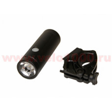 Фара передняя 1000Lm  1 LED, USB Type C, аккумул 18650 4800mAh, 4 режима, Ø33x97мм, 140г, инд уп