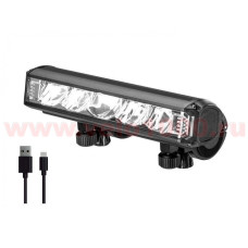 Фара-линейка передняя 2600Lm  5 LED, USB Type C, аккумул 21700  8000mAh, 4 режима, 164х38х45мм, 325г, инд уп