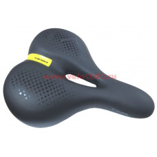 Седло 265x215мм. MEMORY FOAM ( с памятью ), с прорезью. Чёрное. "Er-go-nom-ic", "VLX" лого. Без уп.