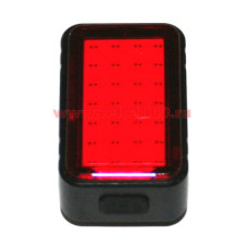 Фонарь задний прямоугольник, 28COB, USB аккум 300mAh. Инд уп