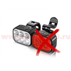 Фара передняя 350Lm  6 LED, аккумулятор 1100mAh, 4 режима, 50х40х30мм, 45г, инд уп