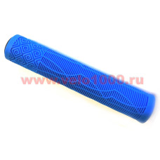 Грипсы без фланца, 166мм, синие, SOFT, заглушки с VLX лого, без уп.