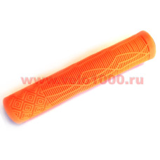 Грипсы без фланца, 166мм, неон оранж, SOFT, заглушки с VLX лого, без уп.