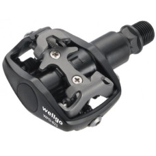 Педали, алюминий, ось Cr-Mo, 81х63х35мм, 360г, чёрные, шипы 98A/Shimano 51, инд. уп