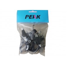 PEAK Тормоза V-brake в сборе на 1 велосипед: алюминиевые тормоза, алюминиевые ручки, тросы с рубашками, в торговой уп...
