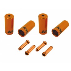 Jagwire наконечники оболочек (10х4,5мм, 6х5мм) и тросов (4шт.) оранжевые. комплект