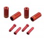 Jagwire наконечники оболочек (10х4мм, 6х5мм) и тросов (4шт.) красные. комплект